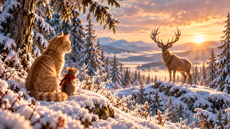 Begegnung im Winterwald